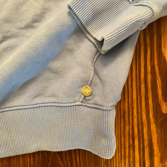 SCOTCH & SODA Dip Dye Blue Sweatshirt Organic Palm Tree Embroidery - Picture 5 of 9